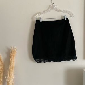 Black velvet skirt